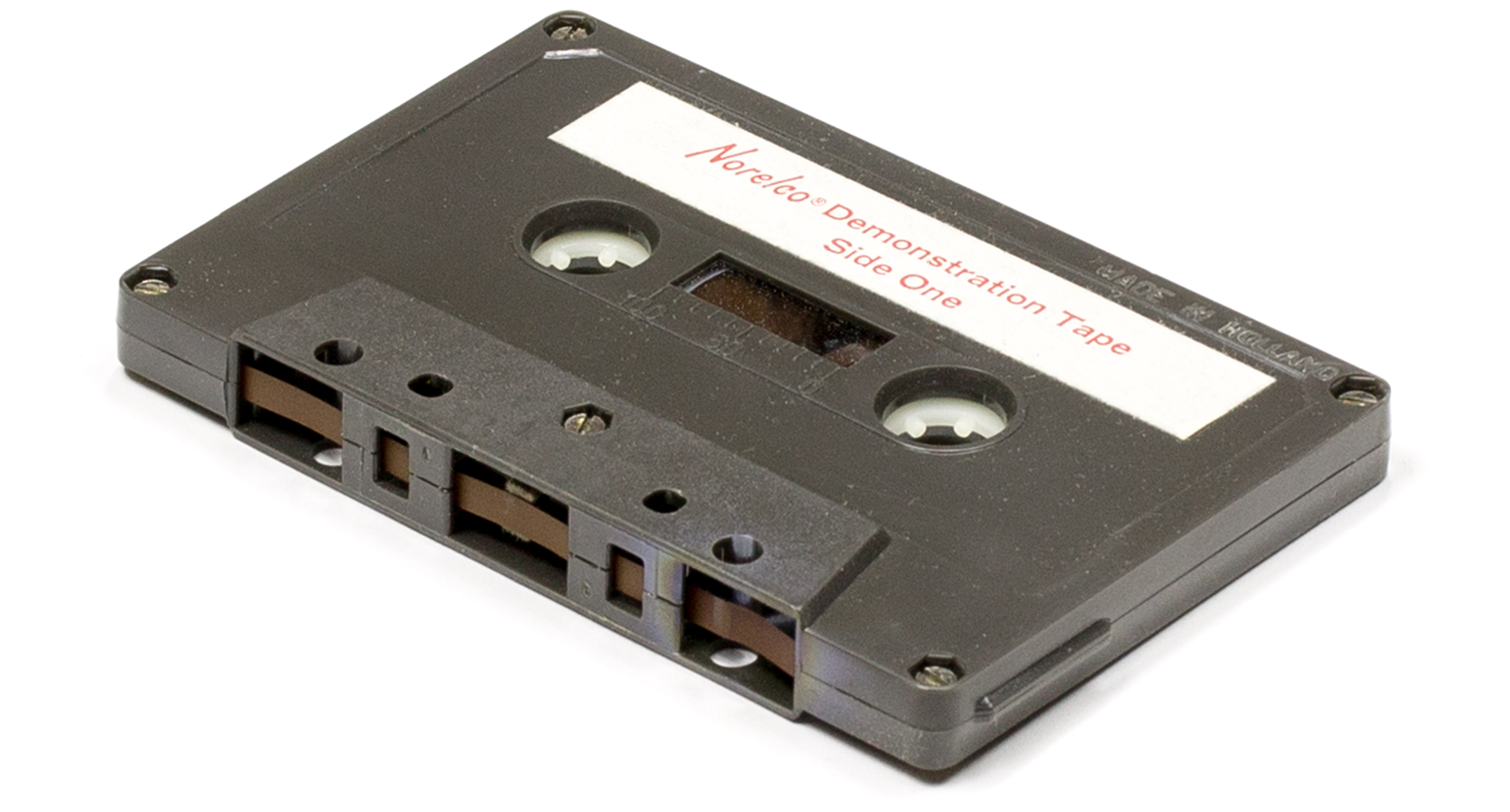 1968 Compact Cassette labeled <i>Norelco Demonstration Tape</i>