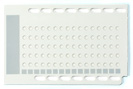 Plastic card punched with holes to store a phone number for the British automatic Card Callmaker dial telephone