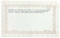 Large card with rows of small holes around the outside and biblographic information typed on the inside