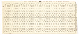 Prescored punch card